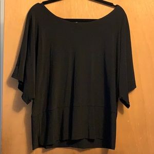 Black short sleeve dolman top, XXL